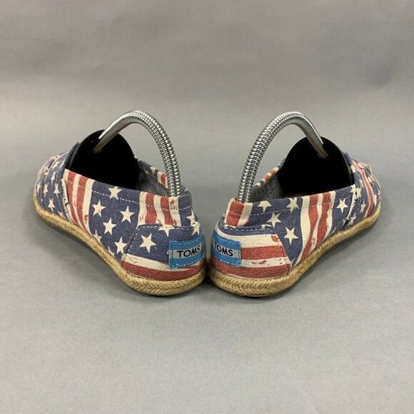 Toms‎ Women's Size 6.5 Classic Canvas American Flag Flats - Picture 6 of 10